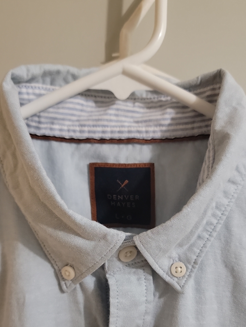 ⭐️ Denver Hayes Light Blue Button-Down Oxford Shirt